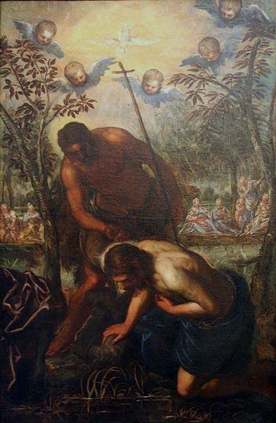 Domenico Tintoretto The Baptism of Christ oil painting picture